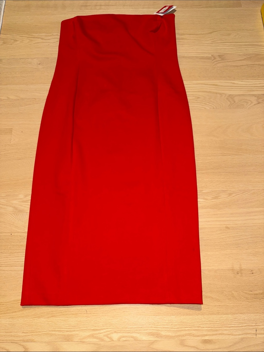 SPANX Red Strapless Pencil Midi dress Sz XL 14-16 - Picture 7 of 12